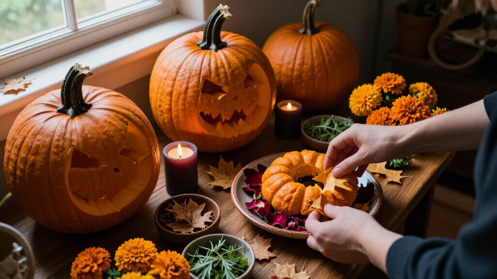 Halloween altar decorations