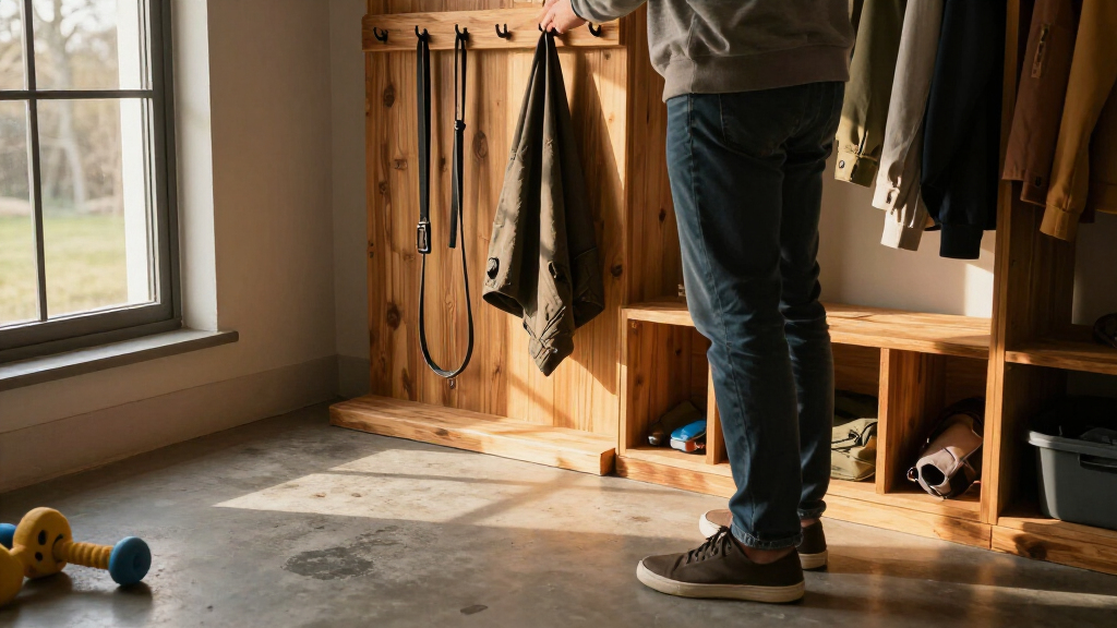 best mudroom organizer for leashes and coats