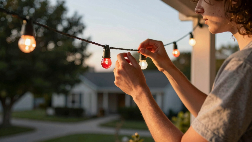 patriotic LED string lights