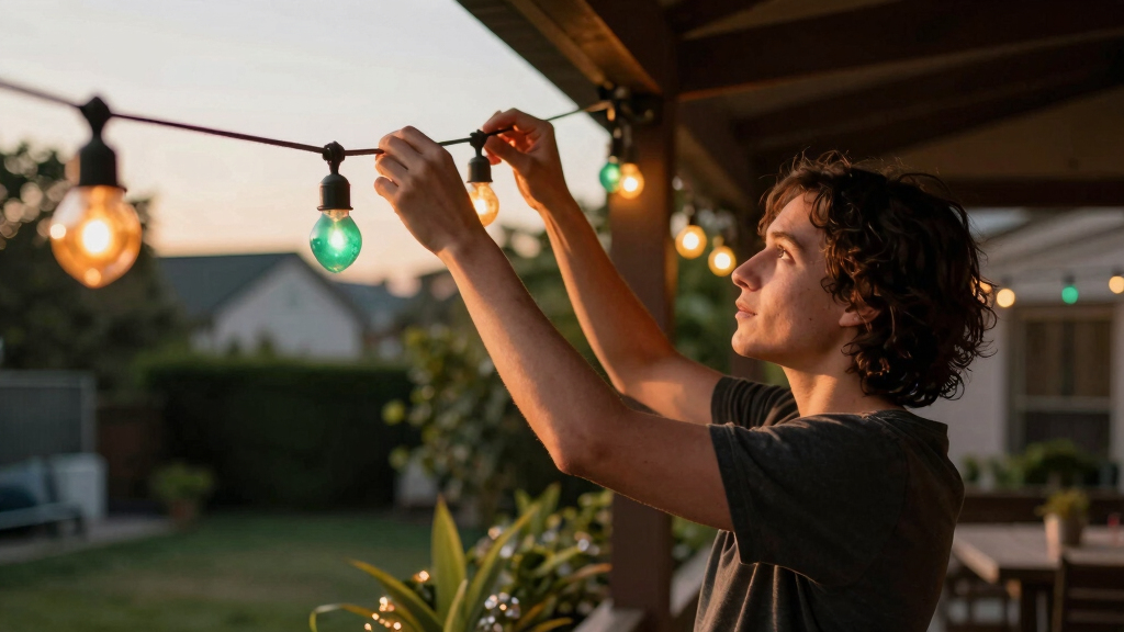 patriotic outdoor string lights