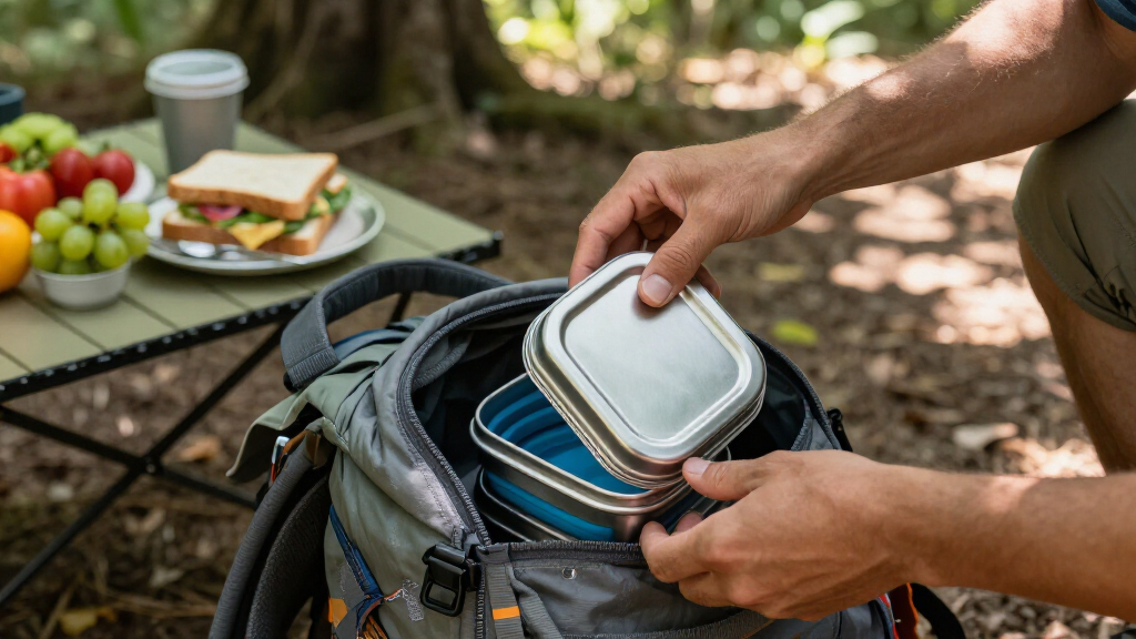 collapsible food container travel