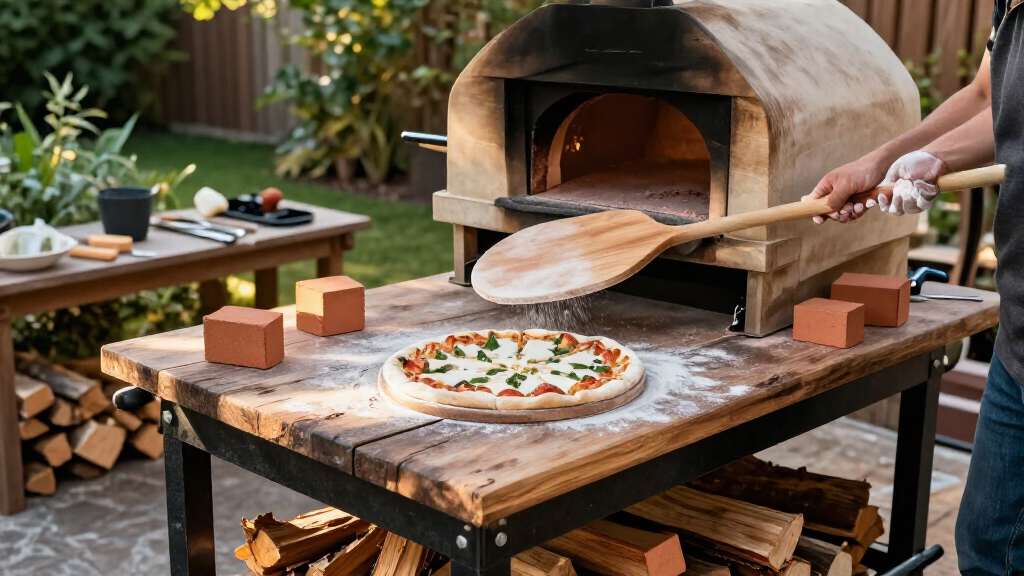 pizza oven outdoor cart