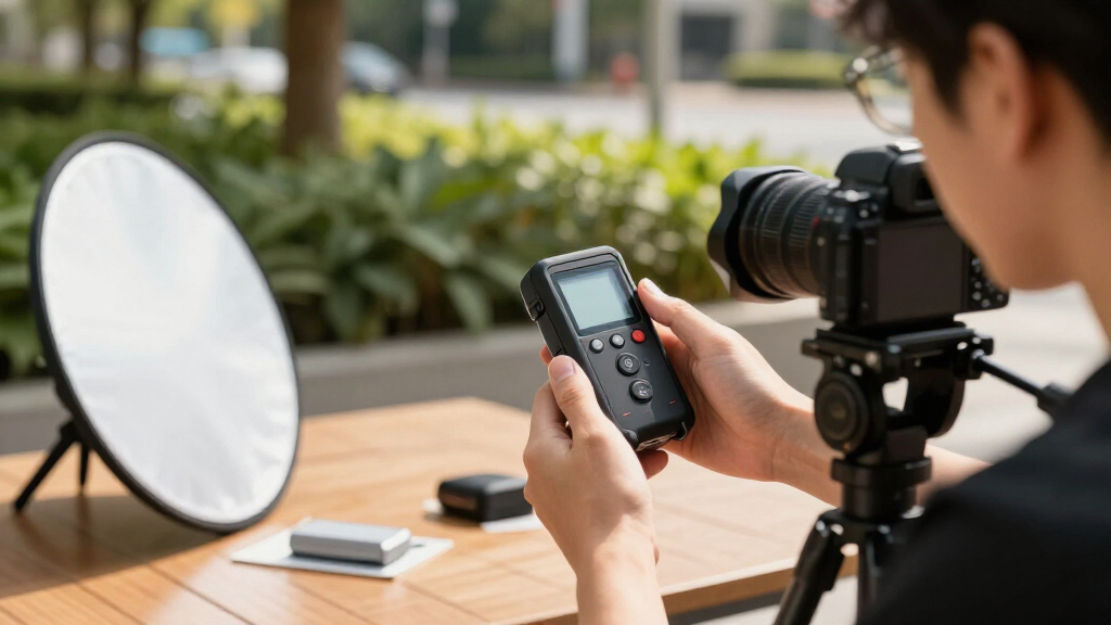 professional handheld light meter for product documentation