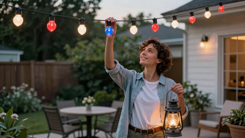 patriotic outdoor string lights