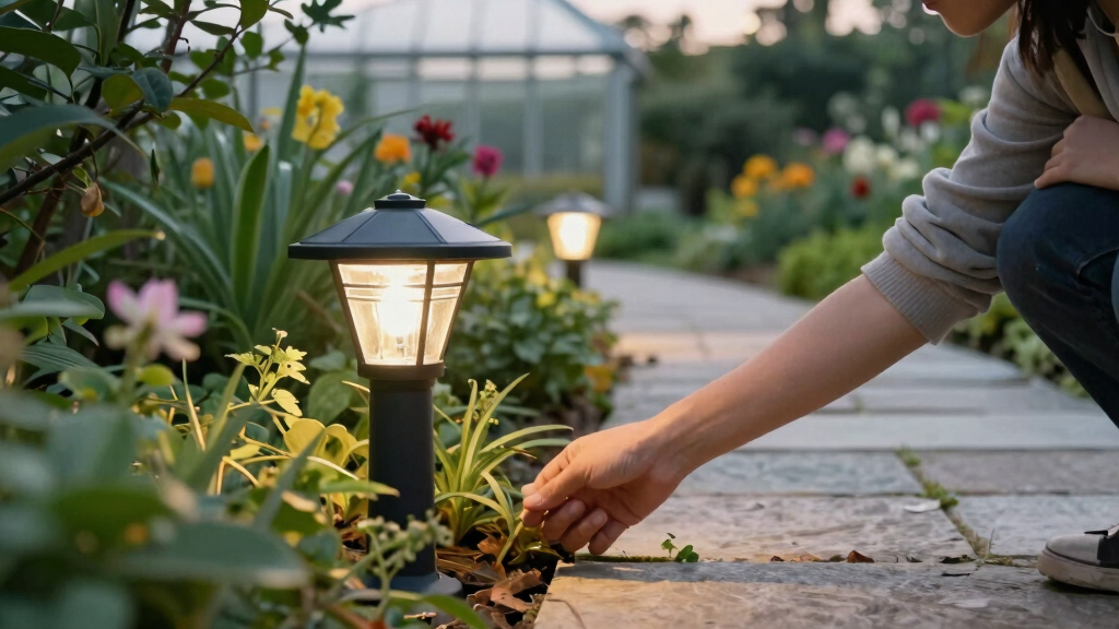 solar-powered garden lights