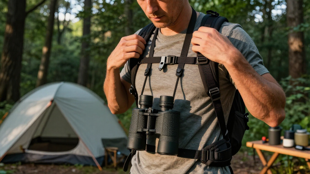 best binocular harness systems for hiking camps