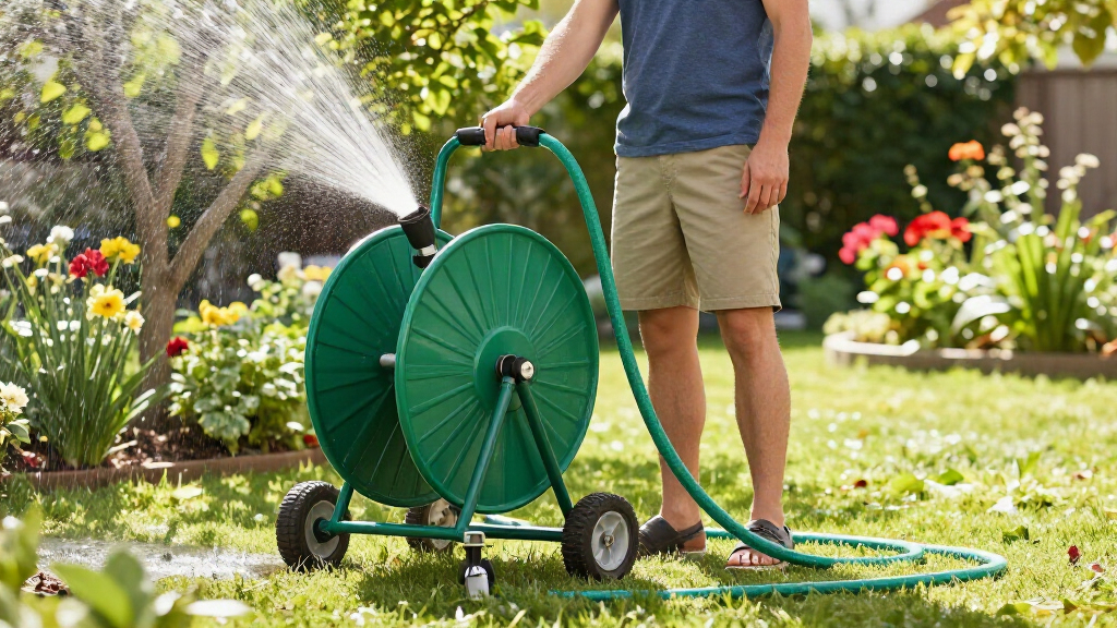 best garden hose reel cart for larger yards