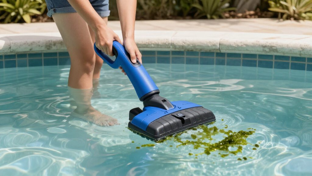 handheld pool vacuum for algae