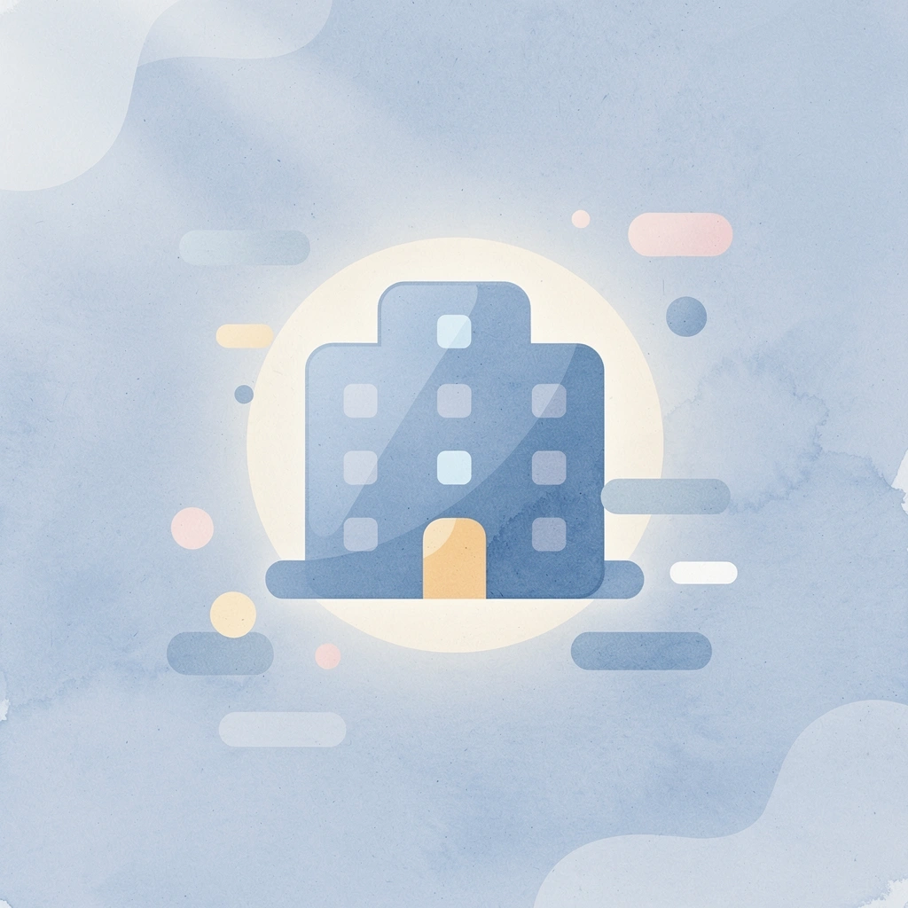Hotel icon representing demand forecasting as a core operational concept