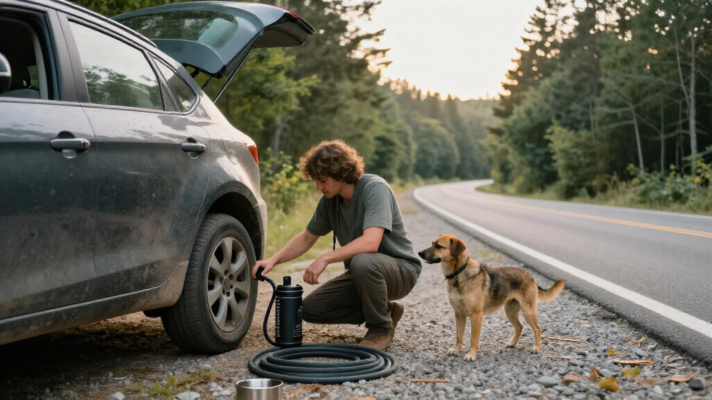 tire inflator for road trips with pets