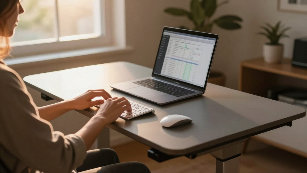 l shaped electric standing desk