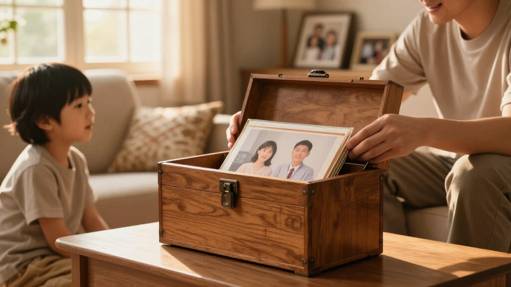 lockable storage chest for family records