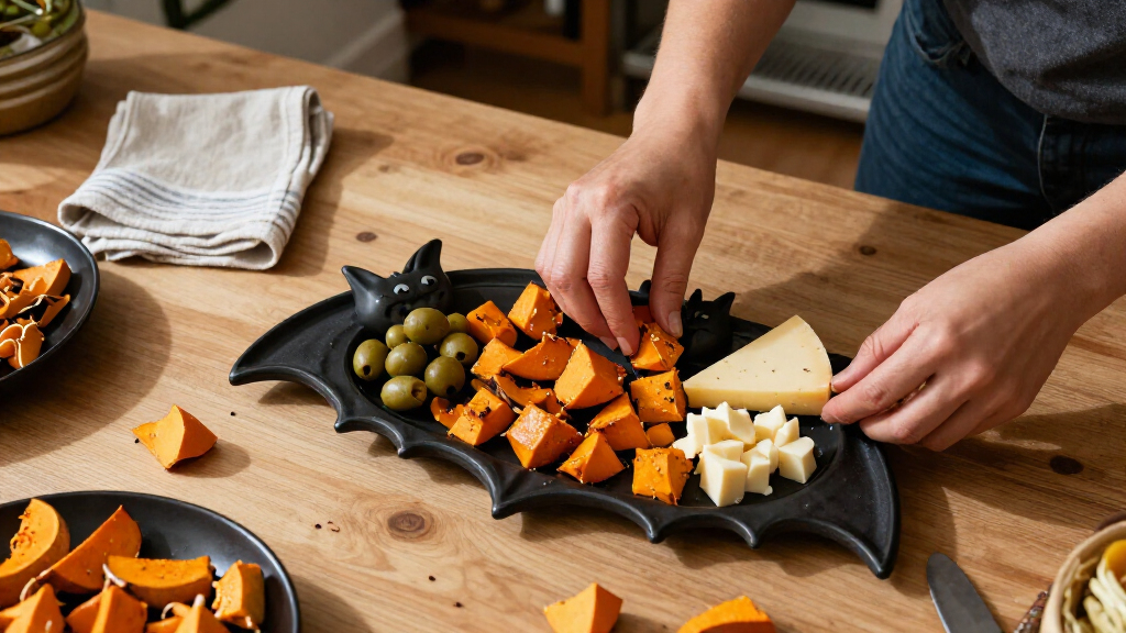 Halloween themed serving platters