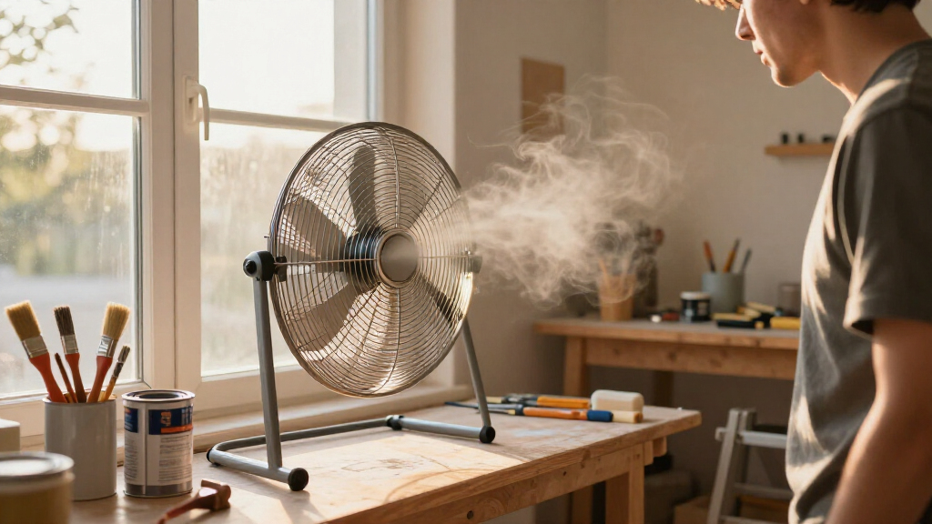 window exhaust fan for painting fumes