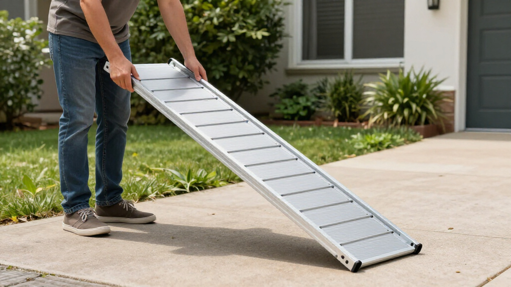 folding aluminum wheelchair ramp 6 foot