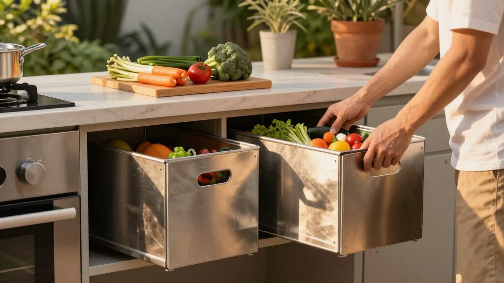 outdoor kitchen storage solutions
