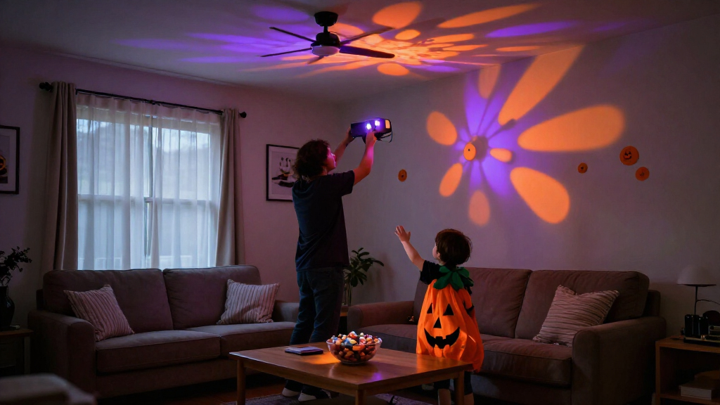 Halloween party projection lights