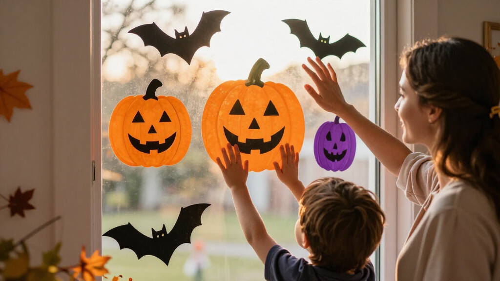 Halloween window clings