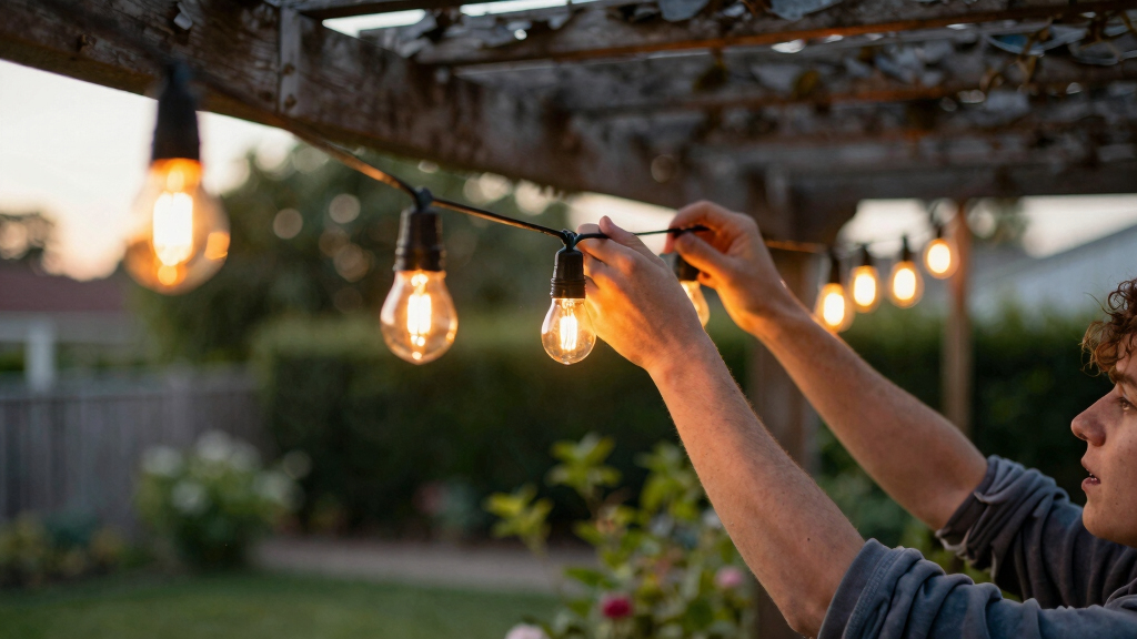 patriotic outdoor string lights
