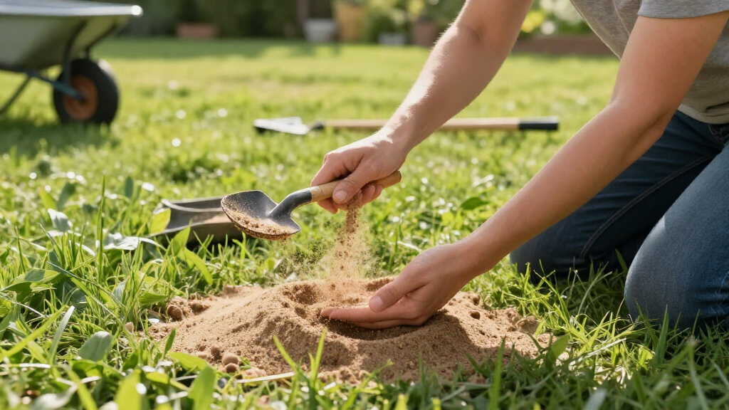 sand for lawn leveling