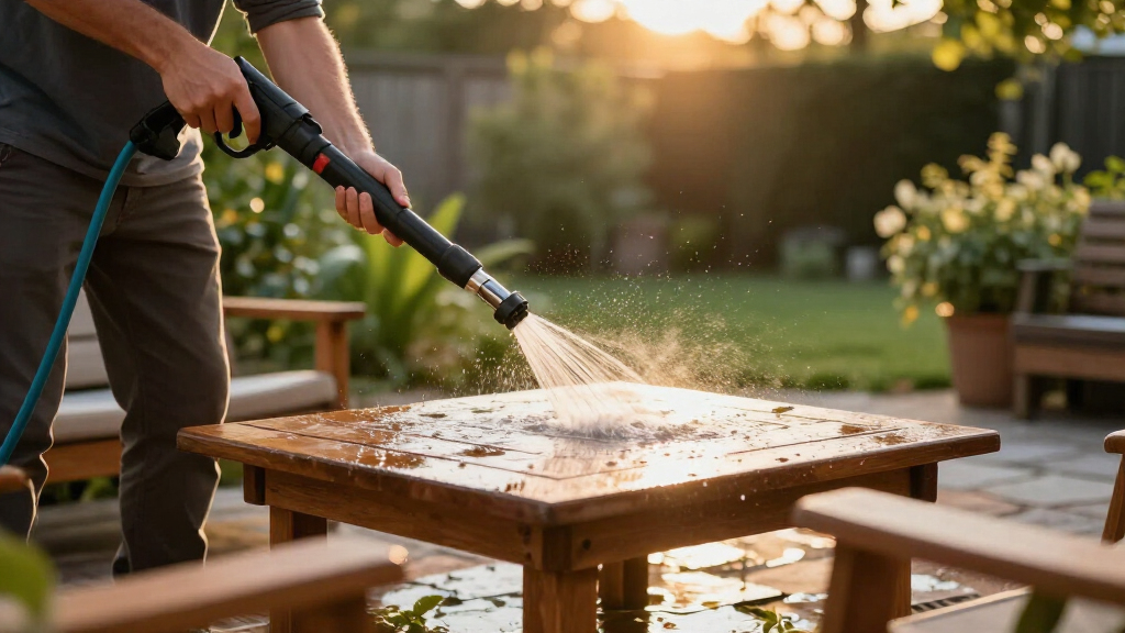 pressure washer for outdoor furniture