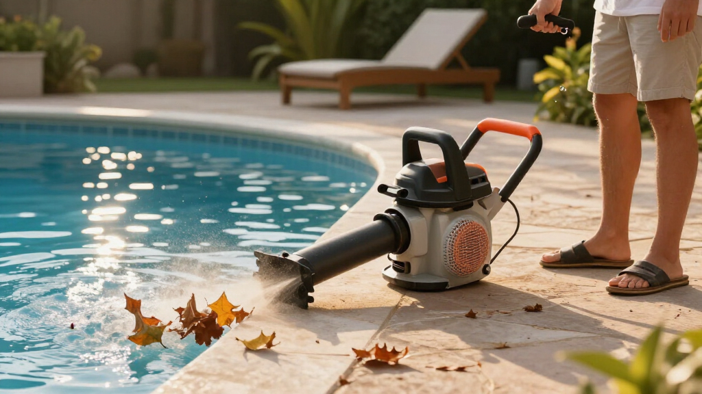 leaf blowers for pool patio cleanup