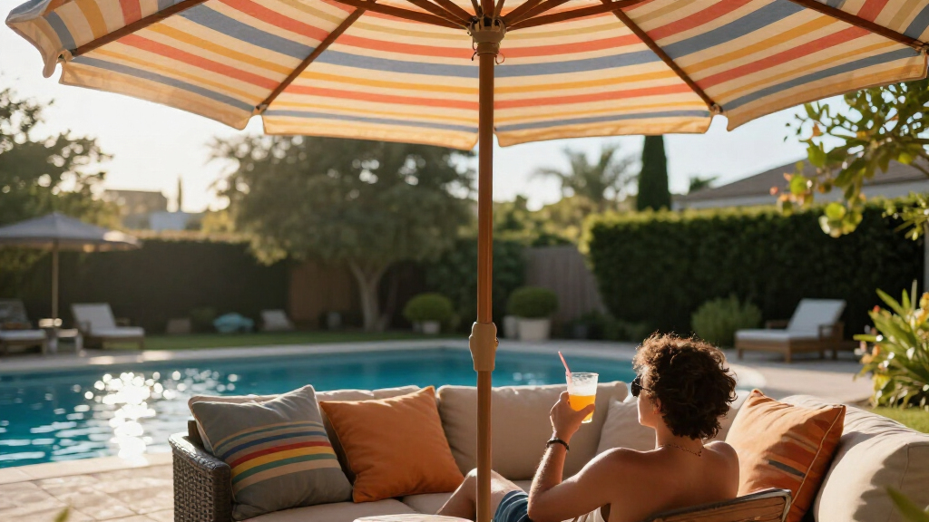 extra large patio umbrellas for poolside shade
