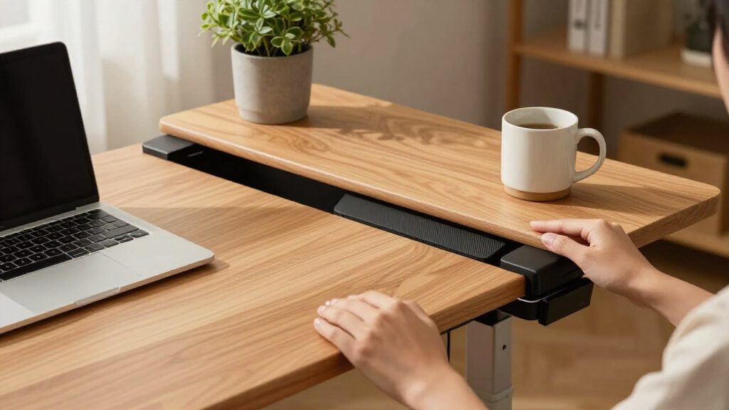 best adjustable desk with built in storage