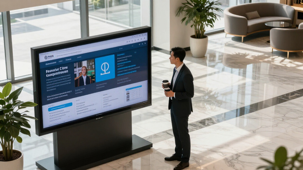 Conference lobby display screen