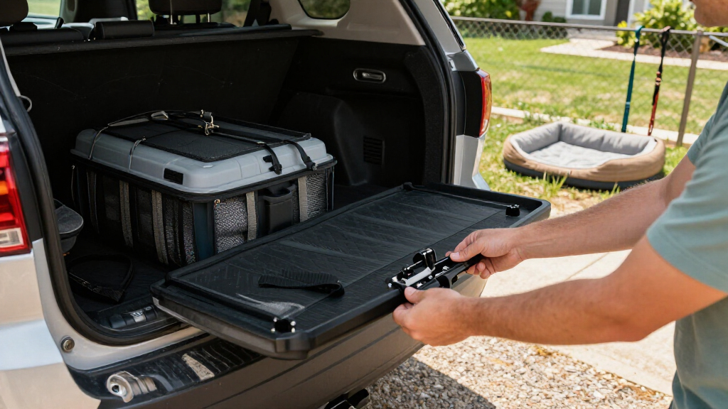 hitch mounted cargo box for pet gear