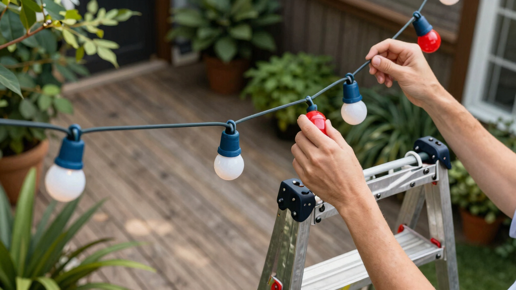 patriotic outdoor string lights