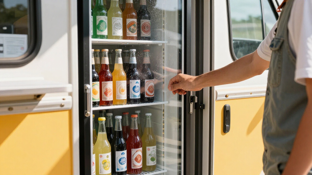 best display cooler for bottled drinks on food truck