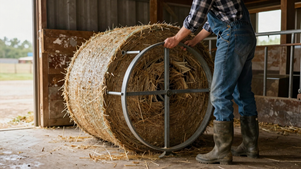hay feeder ring for round bales