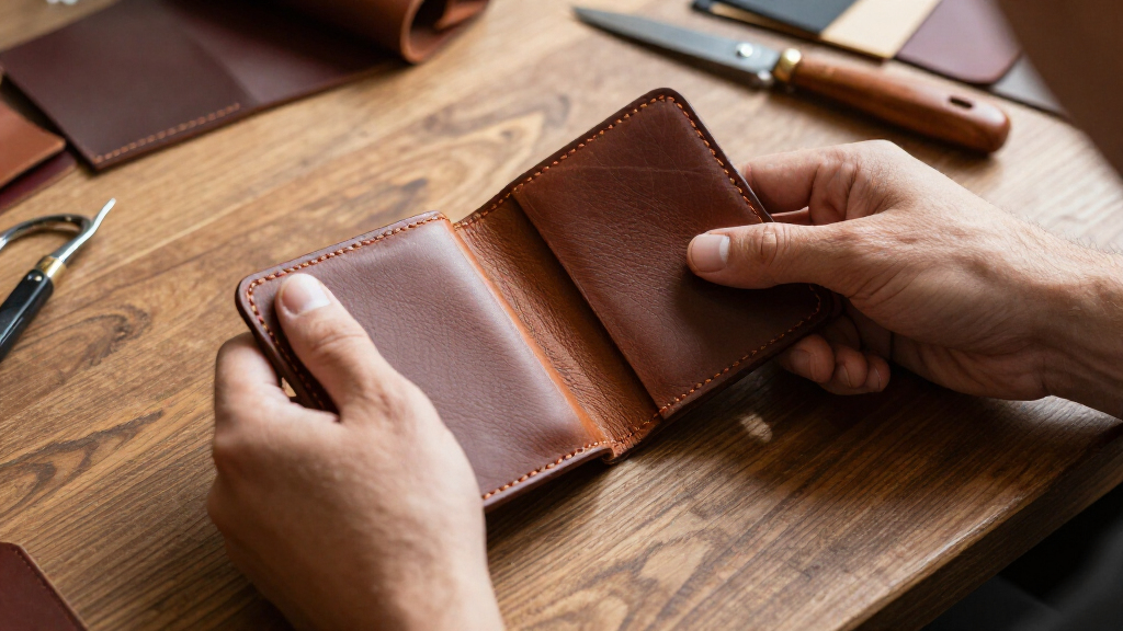 full grain leather bifold wallets for men
