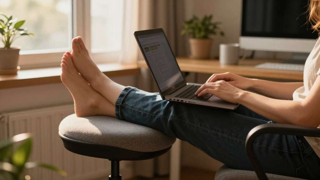 ergonomic footrest for desk workers