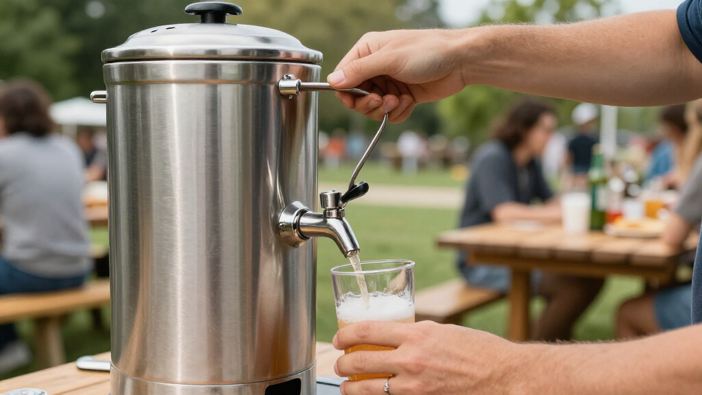 rated stainless steel beverage dispenser