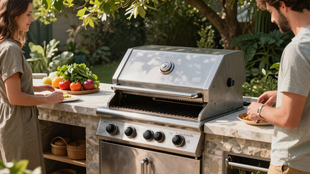 luxury gas grill for outdoor kitchen