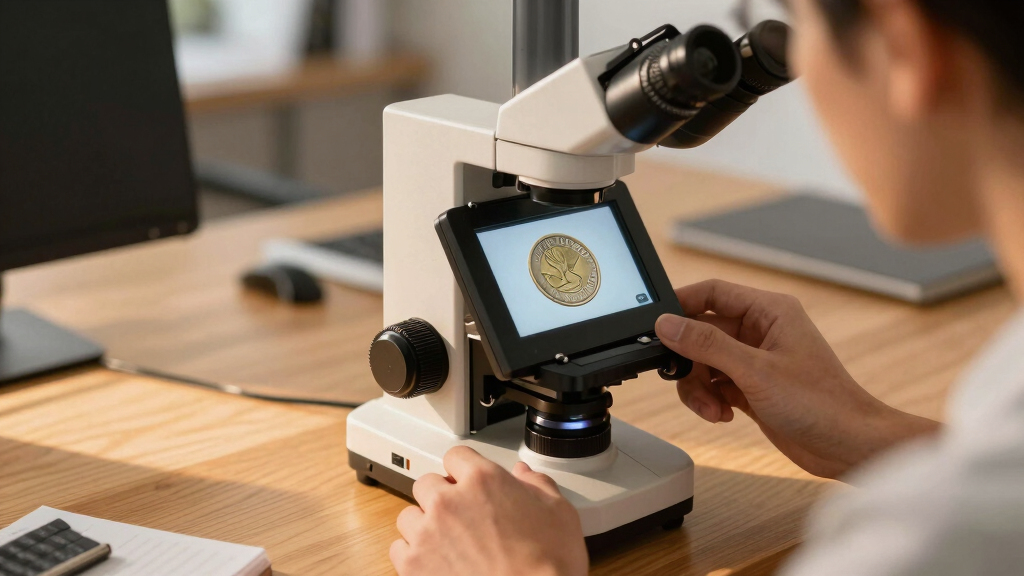 best digital microscope with screen for coin inspection