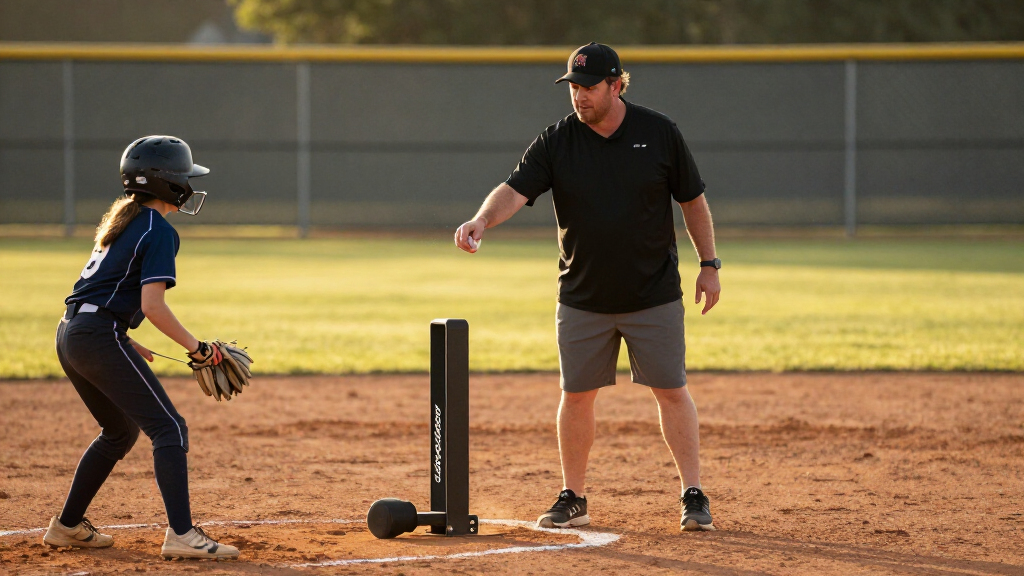 softball fielding machines for grounders flies
