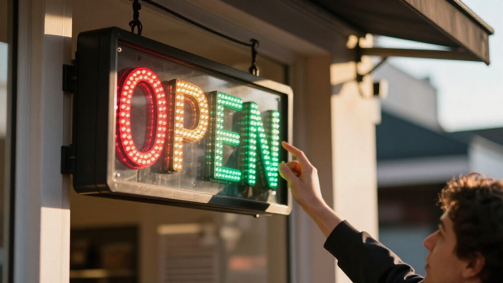 led open sign programable
