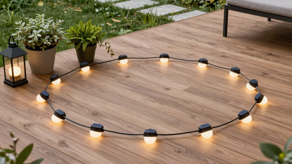 solar-powered outdoor string lights