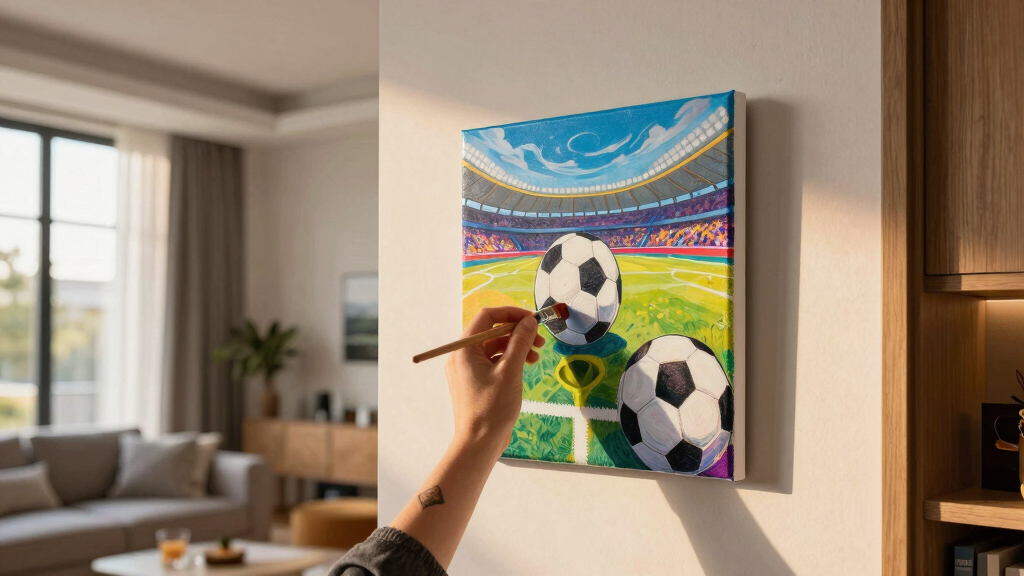 soccer-themed wall art