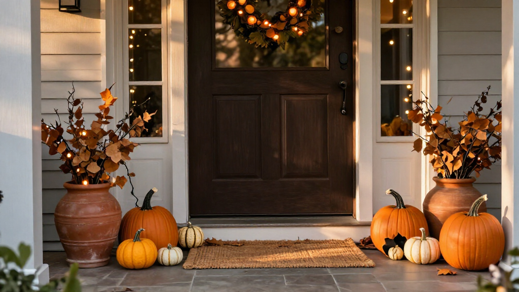 Halloween entryway decorations