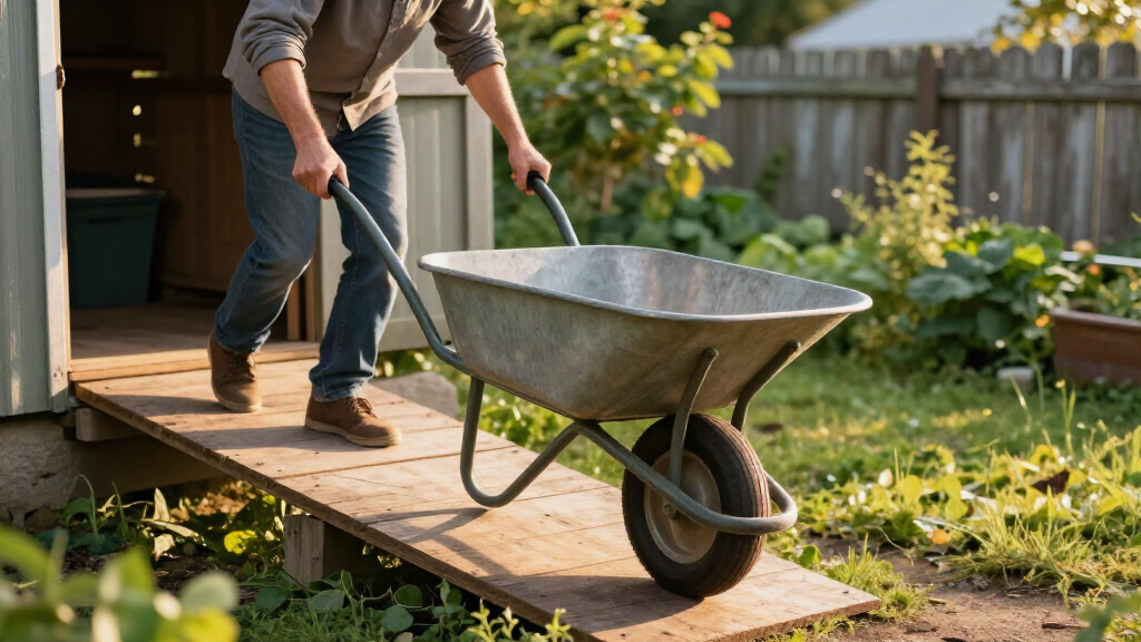 best wheelbarrow ramp for shed access