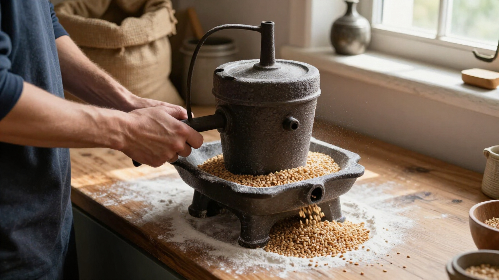 manual grain mill heavy duty cast iron