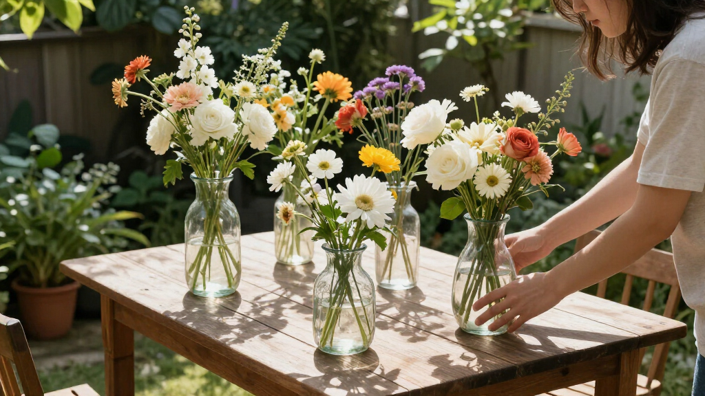 recycled glass vases