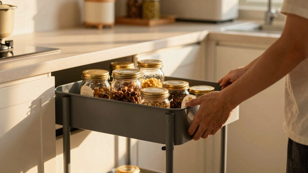 rolling pantry cart slim