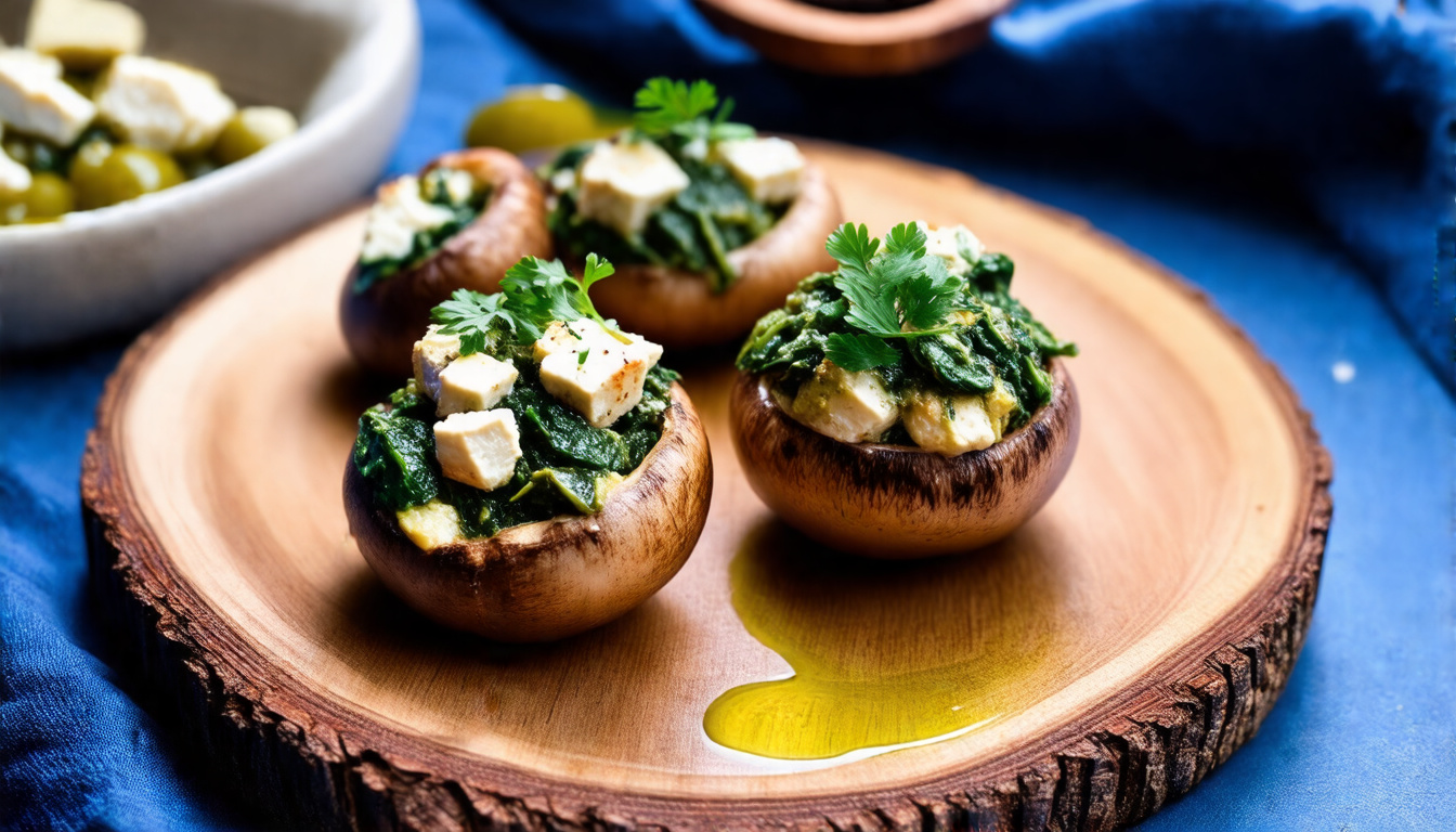 Savory Spinach and Feta Stuffed Mushrooms: A Flavorful Appetizer Delight!