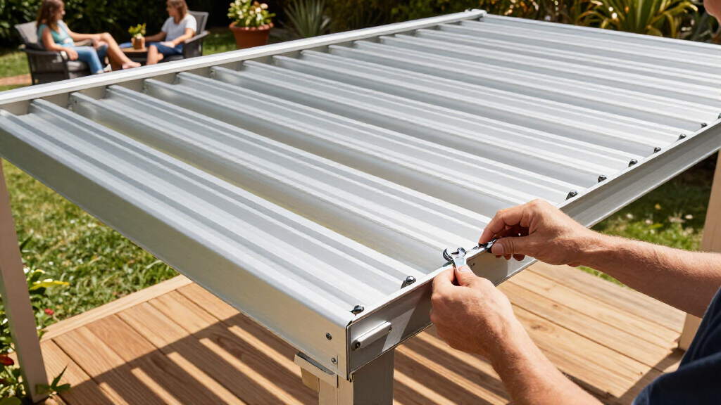 louvered roof aluminum pergola