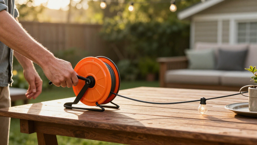 retractable extension cord reel 30 ft